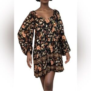 NEW BILLABONG Juniors Lost Days Moon floral mini Dress extra small NWT